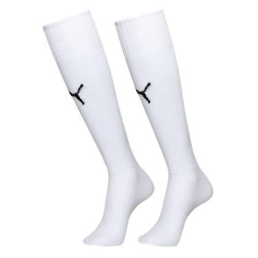 Imagem de Meião Cano Alto Puma Adulto Futebol, Branco, 39-42, Únissex