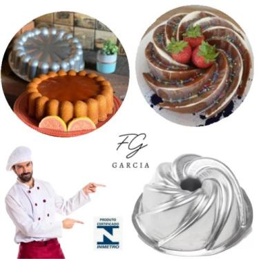 Imagem de Kit De 1 Forma Charlotte Para Bolo Nórdico Nordic Cake + 1 Forma Vulcã
