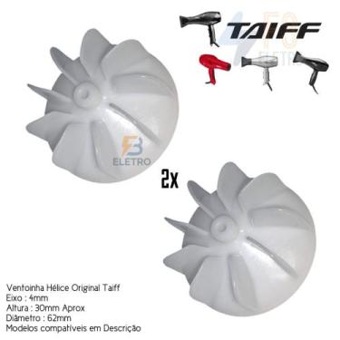 Imagem de 2 Ventoinha Hélice Turbina para Secadores de Cabelo Taiff Diversos fur
