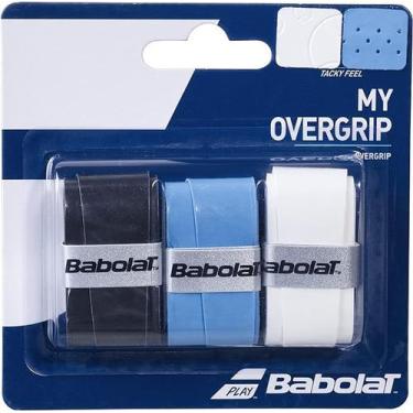 Imagem de Overgrip Babolat My Overgrip Colorido (3 Unidades), Azul, Branco, Pret