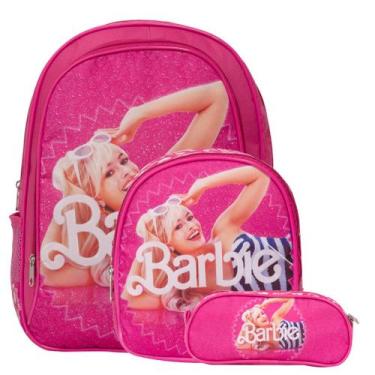 Imagem de Kit Mochila Barbie Filme Infantil Grande Costas Reforçada - Toys 2U