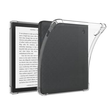 Imagem de ZZOUGYY Capa E-Reader para Kobo Libra Color 17.8 cm N428, capa traseira ultrafina leve de TPU transparente transparente para e-book Kobo Libra Color (para Kobo Libra Color 17.8 cm N428)