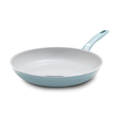 Imagem de GreenPan Frigideira Dover de 25,4 cm, revestimento antiaderente de cerâmica não tóxica, sem PFAS, omlete de ovo de fritura Sear, seguro para lava-louças e forno, alça para manter a frescura, bordas