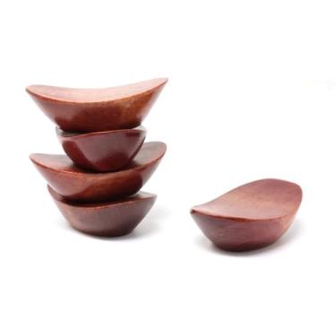 Imagem de yueton Suporte para pauzinhos de madeira Yuanbao com descanso de pauzinhos para colher e garfo e faca para decoração de utensílios de mesa de jantar