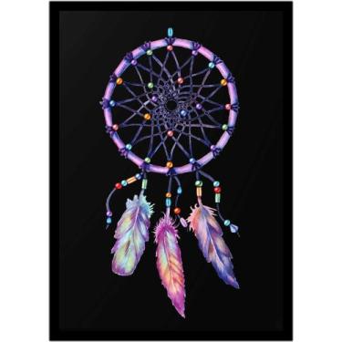 Imagem de Quadro Decorativo Design Filtro Dos Sonhos Amuleto Indígena Cores Vibr