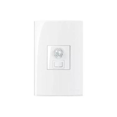 Imagem de Conjunto Margirius 4x2 Sensor de presença C/ Interruptor Sleek, Branco