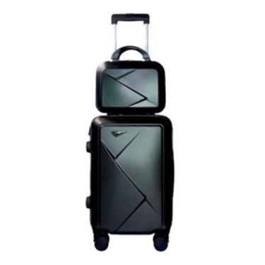 Imagem de Kit 2 Mala de Bordo Viagem Pequena em Abs + 2 Frasqueira de Mão - King