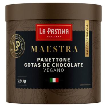 Imagem de Panettone Italiano Gotas de Chocolate Vegano LA PASTINA 750g