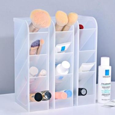 Imagem de Organizador de Mesa Porta Maquiagem Lápis Divisórias Multiuso - oncefu