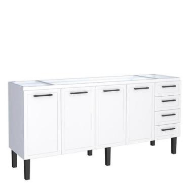 Imagem de Gabinete de Aço Para Pia 200cm 4 Portas Juno/Apolo 4 Gavetas Cozimax B