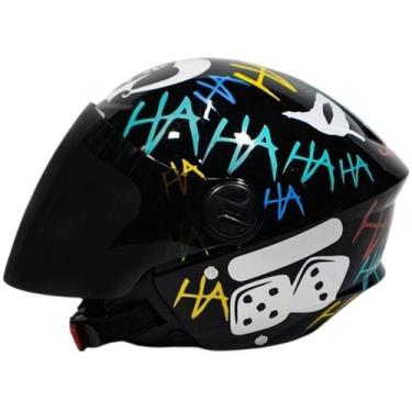 Imagem de Capacete Personalizado Coringa Palhaço Arlequina com Viseira Fumê - Pr