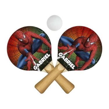Imagem de Par de Raquetes para Tênis de Mesa Personalizado com Nome + Bolinha 24
