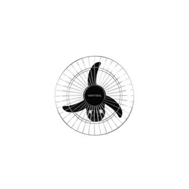 Imagem de Ventilador de Parede 50cm Pr Bivolt 3pas 200W -Ventisol, Preto, Bivolt
