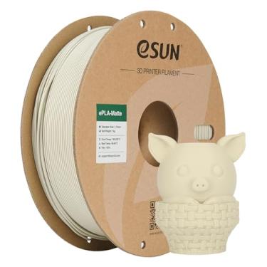 Imagem de eSUN Filamento PLA fosco 1,75 mm, filamento PLA de impressão 3D 1,75 mm, precisão dimensional +/- 0,03 mm, carretel de papelão de 1 kg (1 kg) para a maioria das impressoras 3D FDM, cáqui claro
