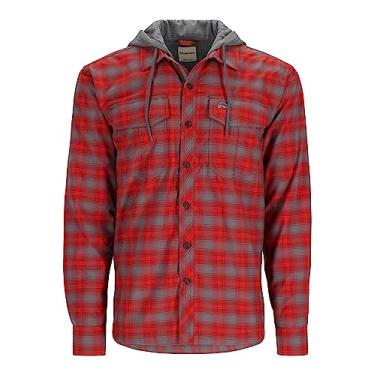 Imagem de Simms Moletom masculino Coldweather - Auburn Red MC Xadrez - Pequeno