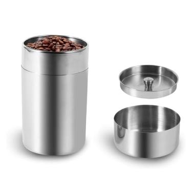 Imagem de Lata de chá, Latas de chá de Aço Inoxidável, Recipientes de Metal Com Tampa de Vedação Interna, Vasilhas de Cozinha Doméstica para Armazenamento de chá, café e Açúcar (S)