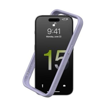 Imagem de RhinoShield Capa bumper compatível com [iPhone 15 Pro] | CrashGuard - Capa protetora de design fino absorvente de choque 3,5 m/proteção contra quedas de 3,4 m - lavanda