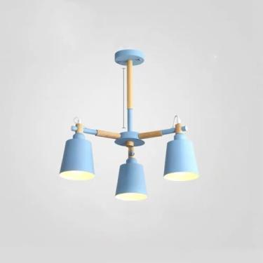 Imagem de Lustre Sputnik moderno de 8 luzes delicado LED macaroon luminária de pendurar madeira vintage para cozinha, ilha, sala de jantar, pia bar