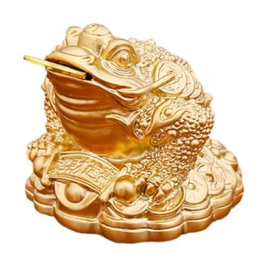 Imagem de Ioensy Feng Shui Dinheiro Sapo Estátua Ornamento de Mesa Escultura Decorativa de Prosperidade para Armário de TV Prateleira de Escritório Decoração de Casa, Style C