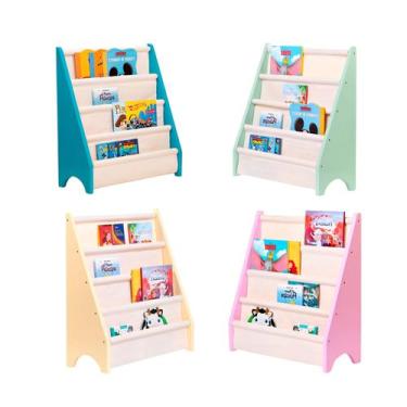 Imagem de Rack Para Livros Infantil, Standbook Montessoriano 4 Unidade - Curumim