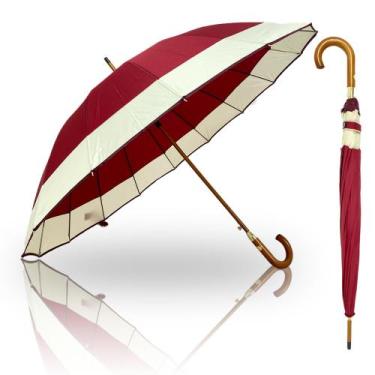 Imagem de Guarda Chuva Automático Colorido Grande Reforçado Contra Vento 16 HAST