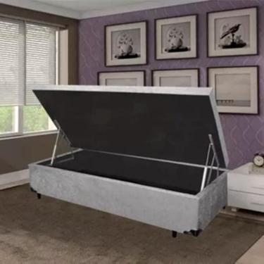 Imagem de Cama Box Baú Solteirão Blindada 96x203x40 cm