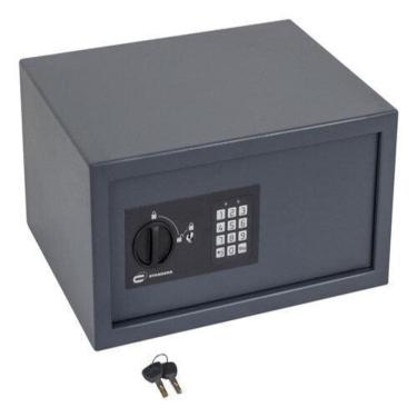 Imagem de Cofre Digital Aço Senha E Chave 23X44X35Cm - 28 Litros