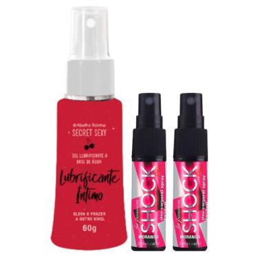 Imagem de Kit Sensual: 1 Lubrificante À Base De Água Secret Sexy + 2 Óleo Shock 