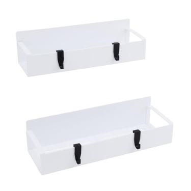 Imagem de Prateleira de Especiarias ímãs da Geladeira, Prateleira de ímã de Geladeira, Economia de Espaço, 2 Peças Com Ganchos para a Cozinha (Branco)