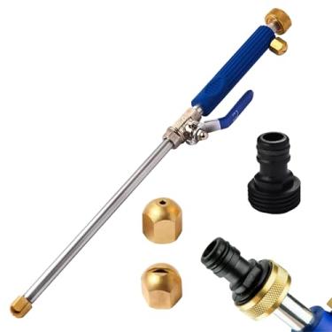 Imagem de Hydro Jet Power Washer Wand, varinha de alta pressão com 2 bocais e conectores rápidos, ferramenta de limpeza de pulverizador de irrigação para pátio carro calha de animal de estimação janela jardim