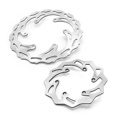 Imagem de laffoonparts Disco de freio dianteiro traseiro de 260 mm, 220 mm, disco de freio de 10,2 polegadas, disco de freio de substituição para KTM 125 250 350 450 500 1994-2022 Husqvarna 125-501