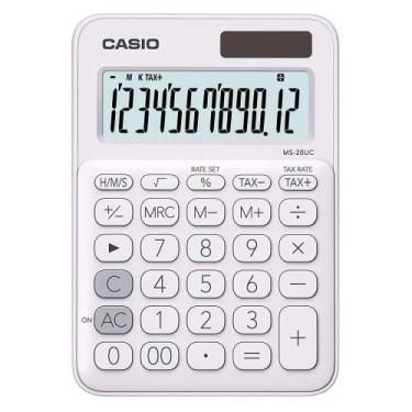 Imagem de Calculadora de mesa casio branca - ms-20uc-we-w-dc