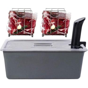 Imagem de Recipiente Sous Vide VÄESKE grande de 26 litros com tampa e 2 pratelei