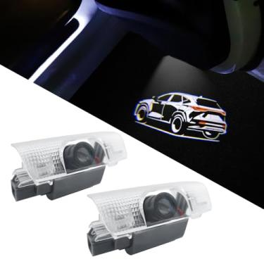Imagem de 2 peças de luzes LED com logotipo de porta de carro compatíveis com NX350 2022-presnet projetor de cortesia a laser luz de boas-vindas lâmpada de poça acessórios de carro (carro, NX350 2022-presnet)