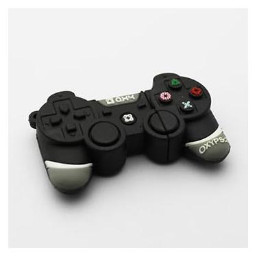 Imagem de Pen Drive Cool Gamepad Shape 64GB USB 2.0 Novidade Stick de Memória Bonito Jump Drive Casamento Thumb Drive Armazenamento de Dados U Disk Presente de Natal (Preto)