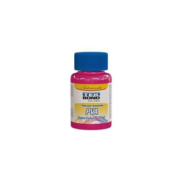Imagem de Tinta PVA para Artesanato Tekbond Super Color Pink 37ml - Embalagem co