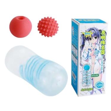 Imagem de Masturbador Masculino Color Mola Em Formato De Lanterna Bolas Massageadoras Prazer Intenso Discrição [AZUL]