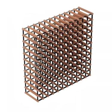 Imagem de Suporte para Vinhos Rack de armazenamento para vinho, armário de vinho para casa, loja comercial, adega, madeira sólida Porta-Garrafas(11 * 11)