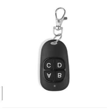 Imagem de Controle Remoto Universal de 4 Botões com Clipe, Colorido clonagem controle remoto, controlador de cópia elétrica, Chaveiro Portátil, Disponível em Azul, Amarelo, Vermelho, Preto, Branco. (Preto)