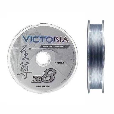 Imagem de Linha de Pesca Multifilamento 8 Fios Victoria Cinza 100m 0.30mm 39lb -