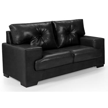 Imagem de Sofá Julia 2 Lugares Clássico Moderno Retrô em Courissimo Preto 851