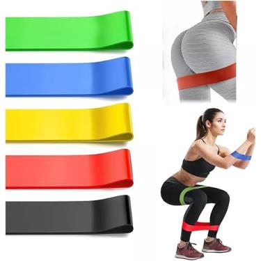 Imagem de Kit Faixa Elástica de Resistência 5 Níveis | Extensor Band para Treino Funcional, Musculação, Alongamento, Fisioterapia e Reabilitação | Látex Premium – Compacto e Portátil