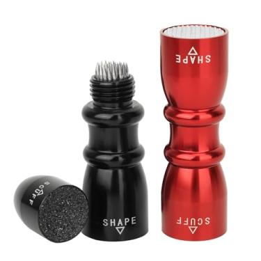 Imagem de Msuhettu Pacote com 2 ferramentas 3 em 1 para taco de sinuca – Scuffer, modelador e aerador – Kit de acessórios de taco de gravata borboleta portátil para manutenção de pontas, ótimo presente para
