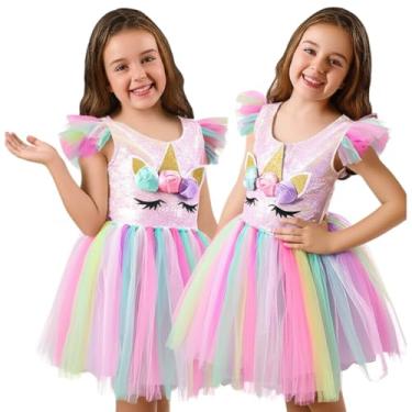 Imagem de Fantasia Infantil Unicornio Completa para Meninas Criança (P (110 CM))