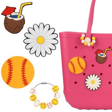 Imagem de Beautyflier 4 peças de acessórios de bolsa de praia esportiva compatíveis com bolsa Bogg original todos os modelos, inserções para bolsa de praia, Cor nº 1, 8CM