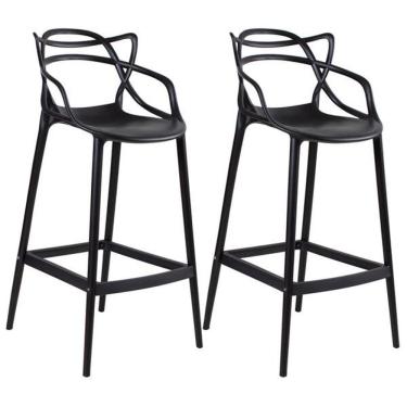 Imagem de Kit 2 Banquetas Allegra 66cm – Design Moderno para Cozinha ou Bar