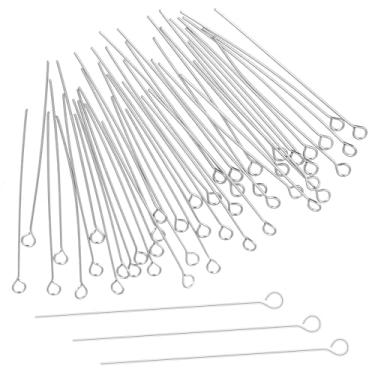 Imagem de 200 peças mini ilhós de fio de aço inoxidável 45 mm contas pequenos pinos de cabeça aberta agulhas mini fio de metal ilhós para joias faça você mesmo artesanato brinco pingente colar pulseira chaveiro