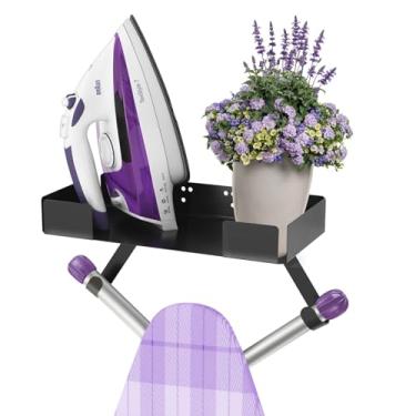 Imagem de JUYSON Suporte de tábua de passar a ferro suporte de parede para gancho de tábua de passar perna T&Y, tábua de passar de ferro ajustável montada na parede, suporte de ferro montado na parede para