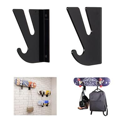 Imagem de WANLIAN Suporte de exibição de parede para skate, suporte de parede de skate com gancho de armazenamento