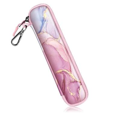 Imagem de Fintie Capa com suporte de caneta para Apple Pencil Pro, Apple Pencil (USB-C/1ª/2ª geração), bolsa de transporte de neoprene macio com zíper para Samsung Stylus, Surface Pen, Dreamy Marble